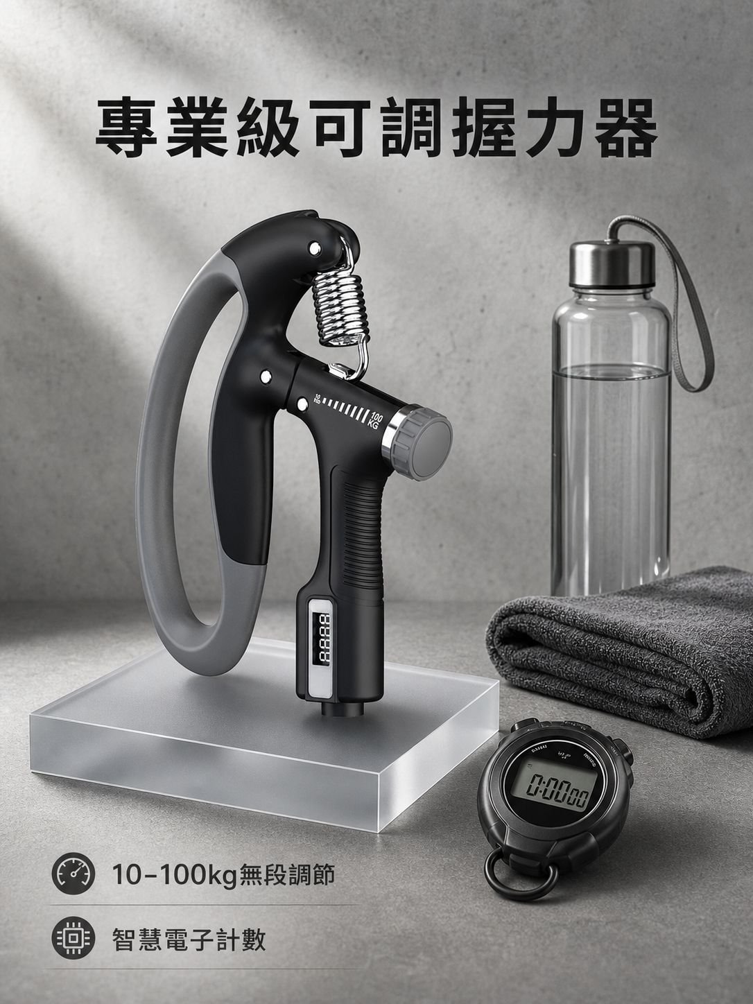 可調節防滑電子手柄健身器