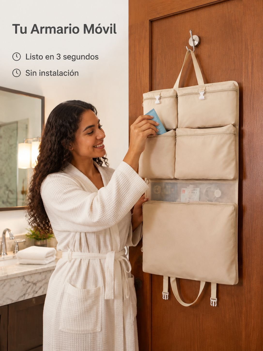 Bolsa organizadora colgante 7 en 1, ligera y plegable de alta eficiencia