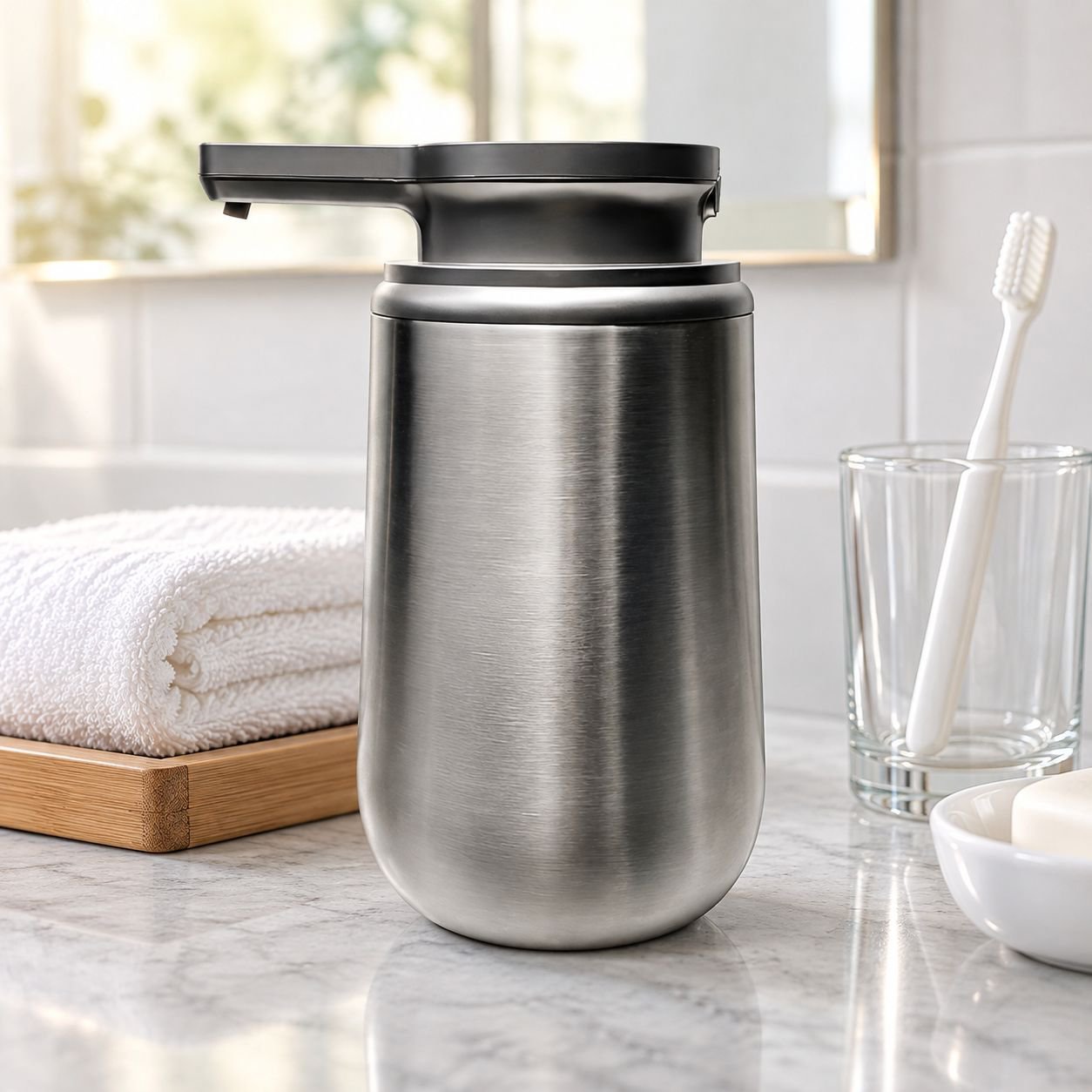 Smart Sensor Stainless Steel Soap Dispenser Electric Home Kitchen Hand Washer