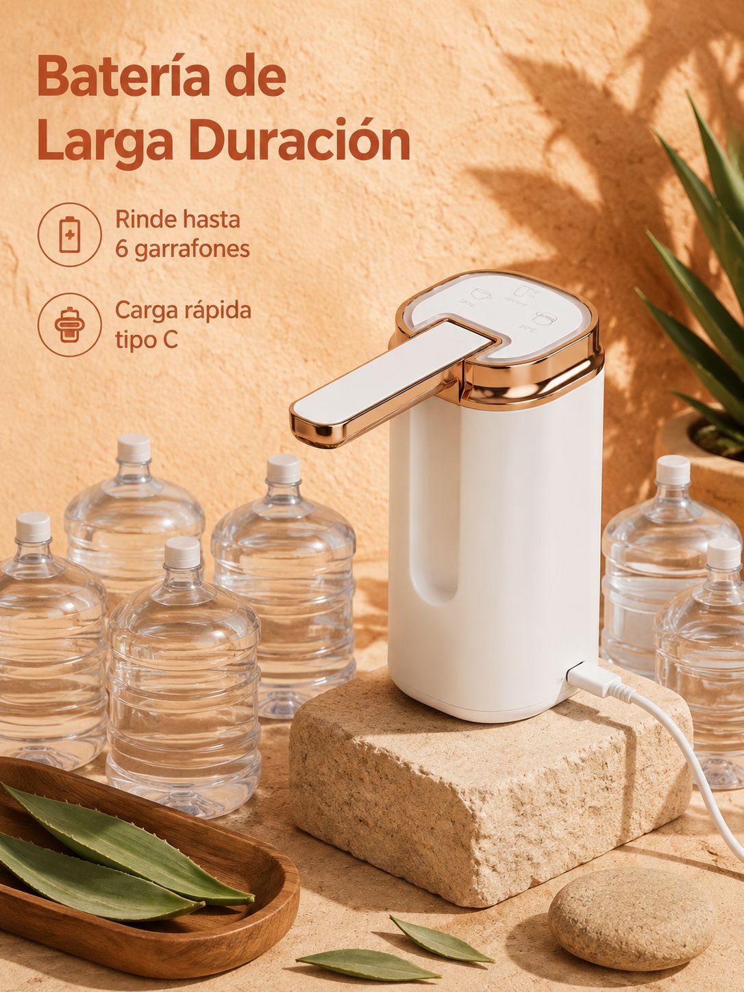 Bomba de agua eléctrica plegable portátil para bidones de agua, uso doméstico y exterior