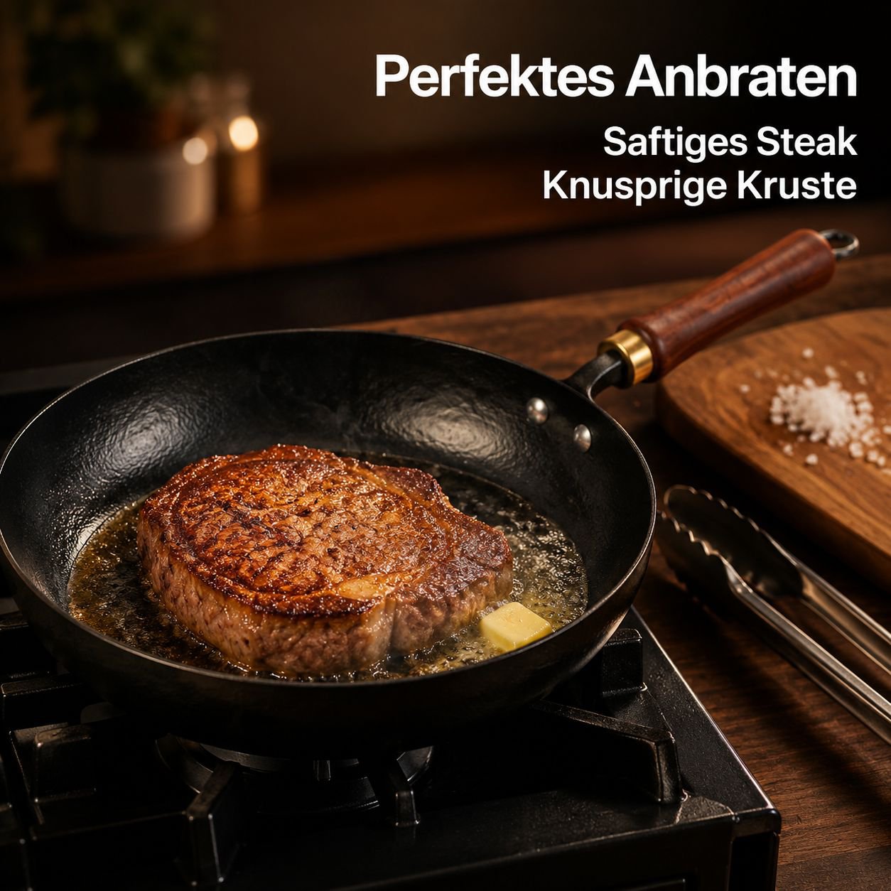 Unbeschichtete Steakpfanne
