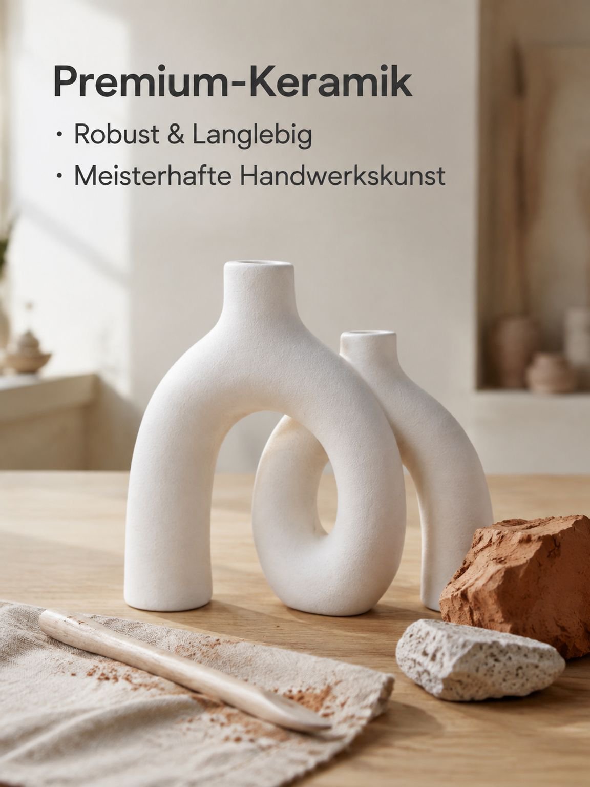 Kreative Keramikvase für Wohnkultur