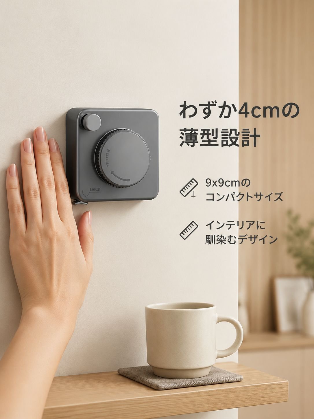 家庭用隠し物干しロープの耐久性テスト写真