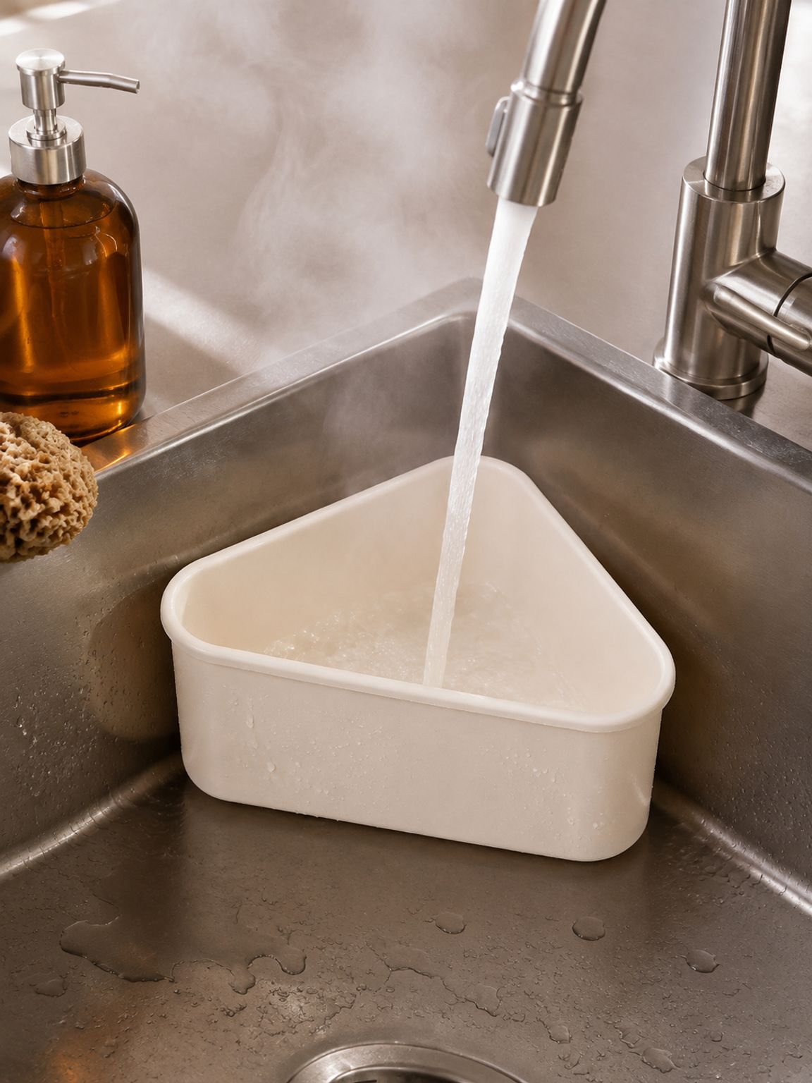 Hanging Sink Drain Basket showcasing easy drainage design