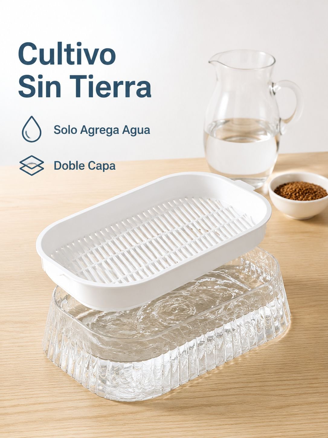 Bandeja de germinación hidropónica para brotes sin suelo