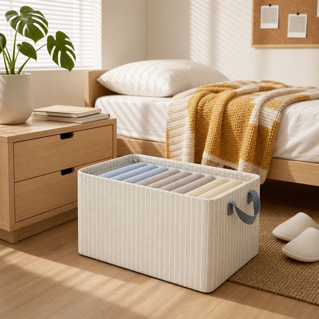 Dorm Room Clothes Organizer Bin