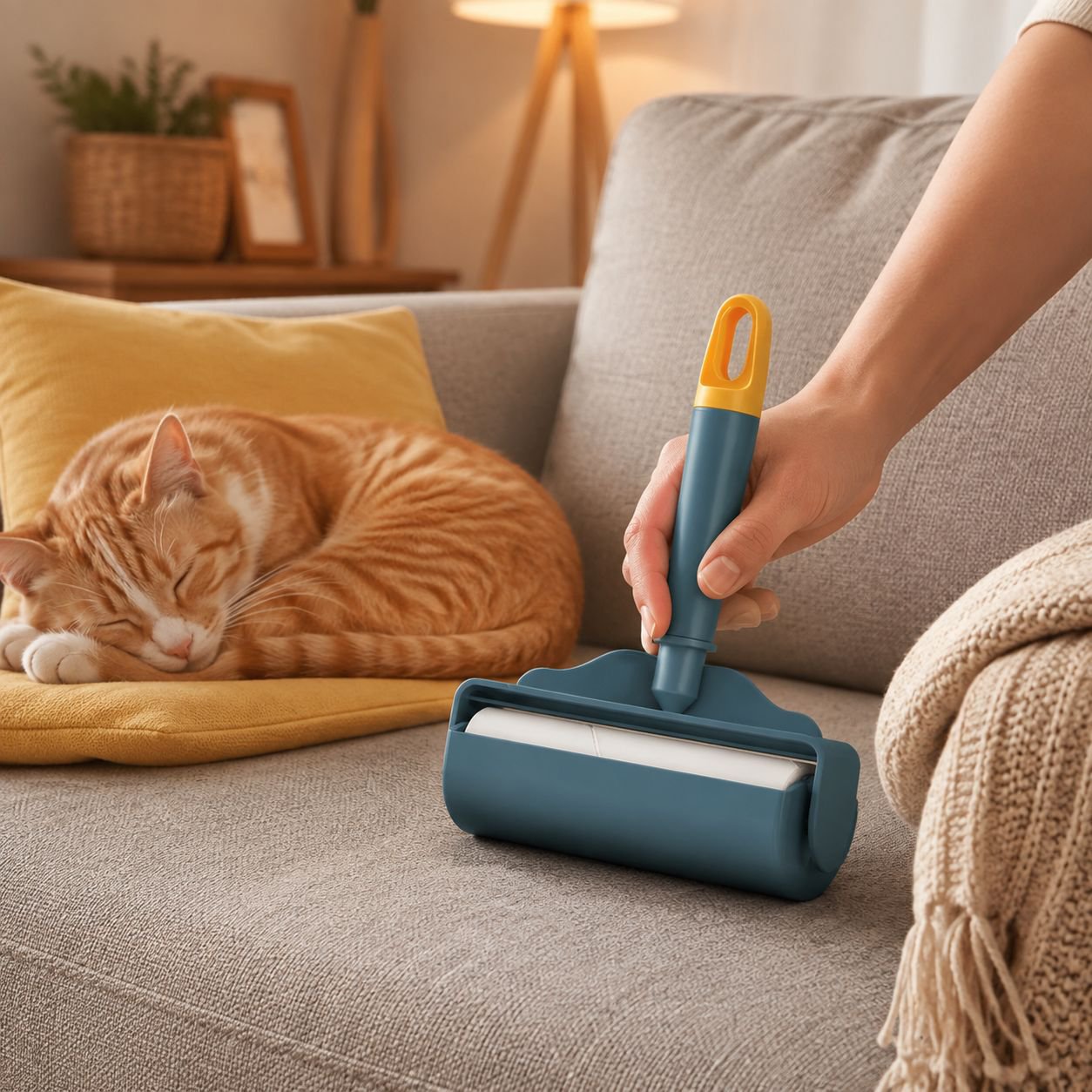 Color-block Tear-off Lint Roller Pet Hair Cleaning Paper for Clothes