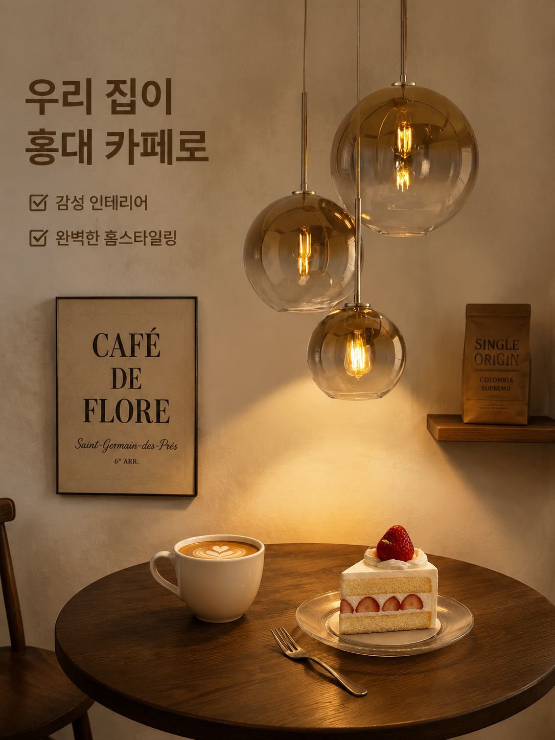 호박색 유리 버블 장식 펜던트 조명
