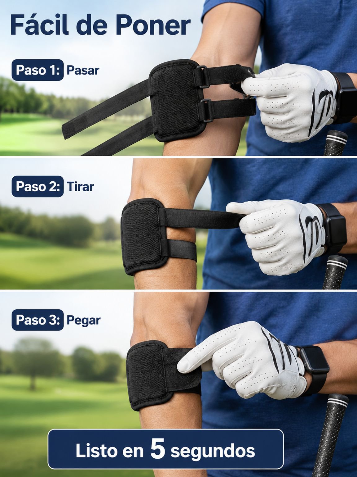 Entrenador de fijación de brazo para golf