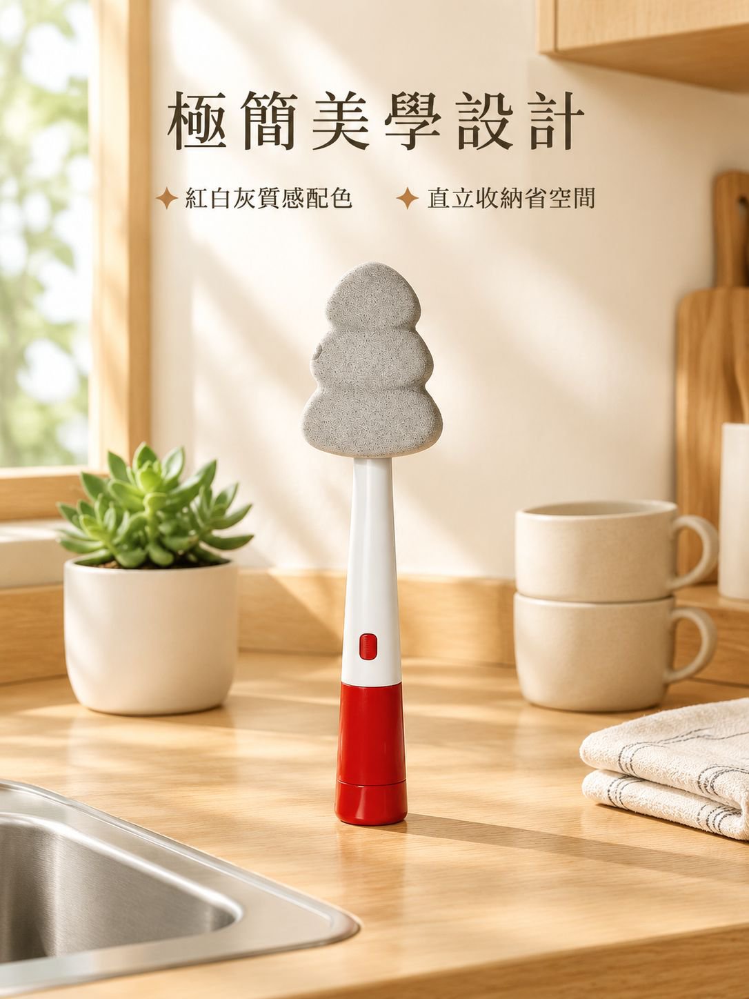 長柄三合一杯子瓶子清潔刷