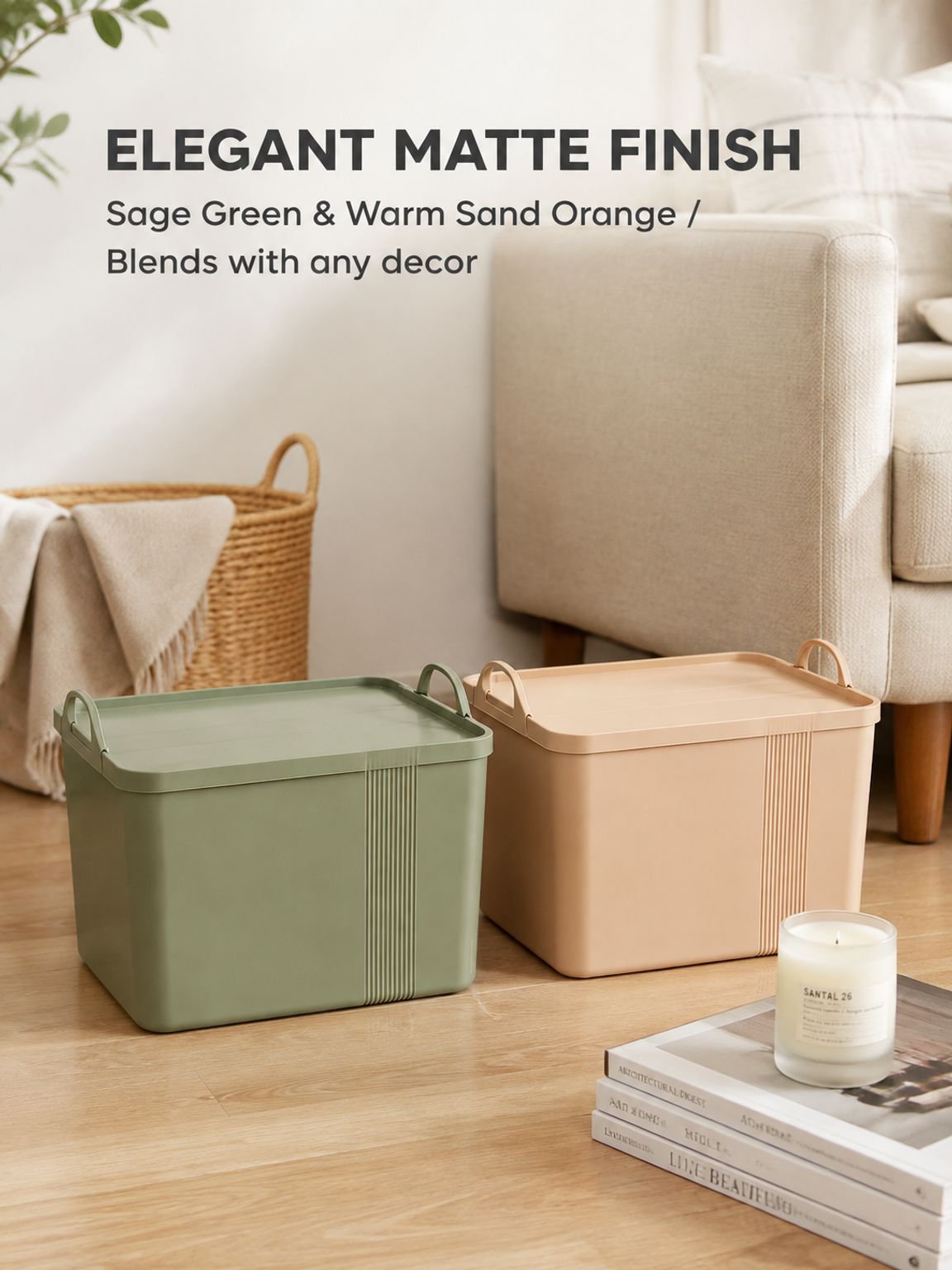 Spacious interior of the Lidded Multipurpose Storage Box for all your storage needs