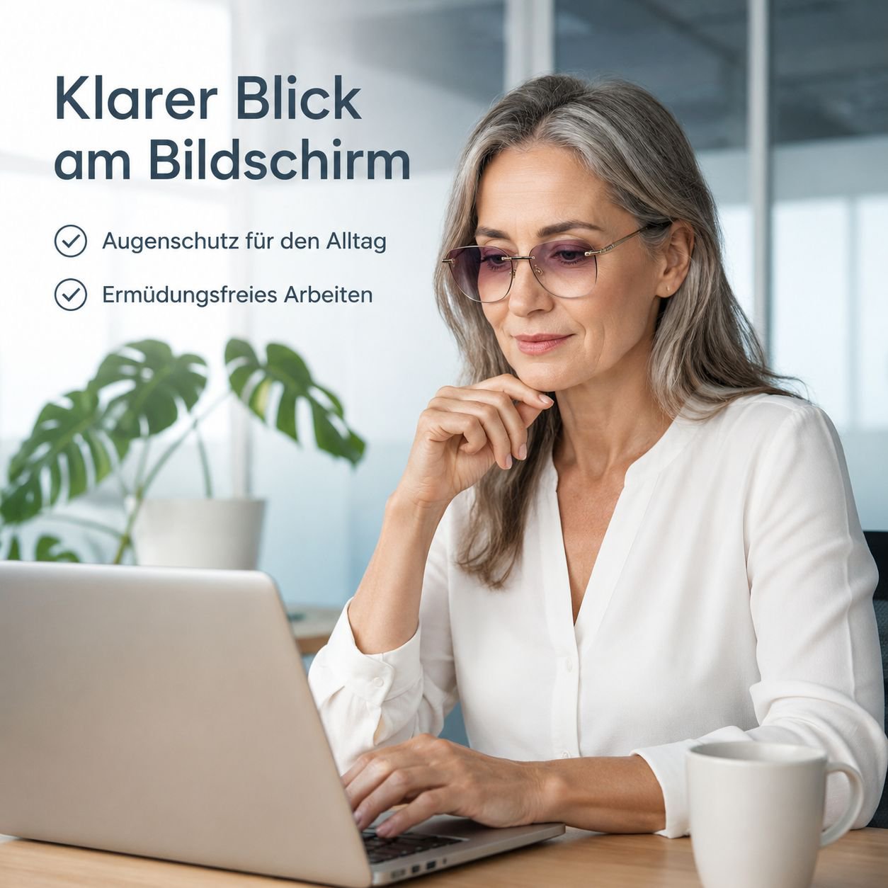 Rahmenlose Lesebrille für Damen mit Farbverlauf