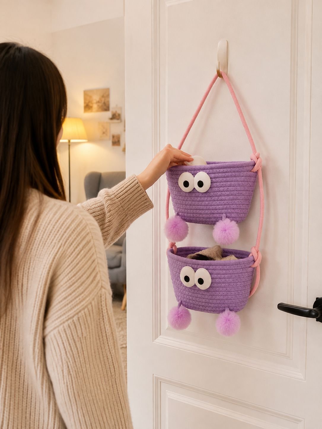 Multi-purpose hanging storage bin for home and dorm