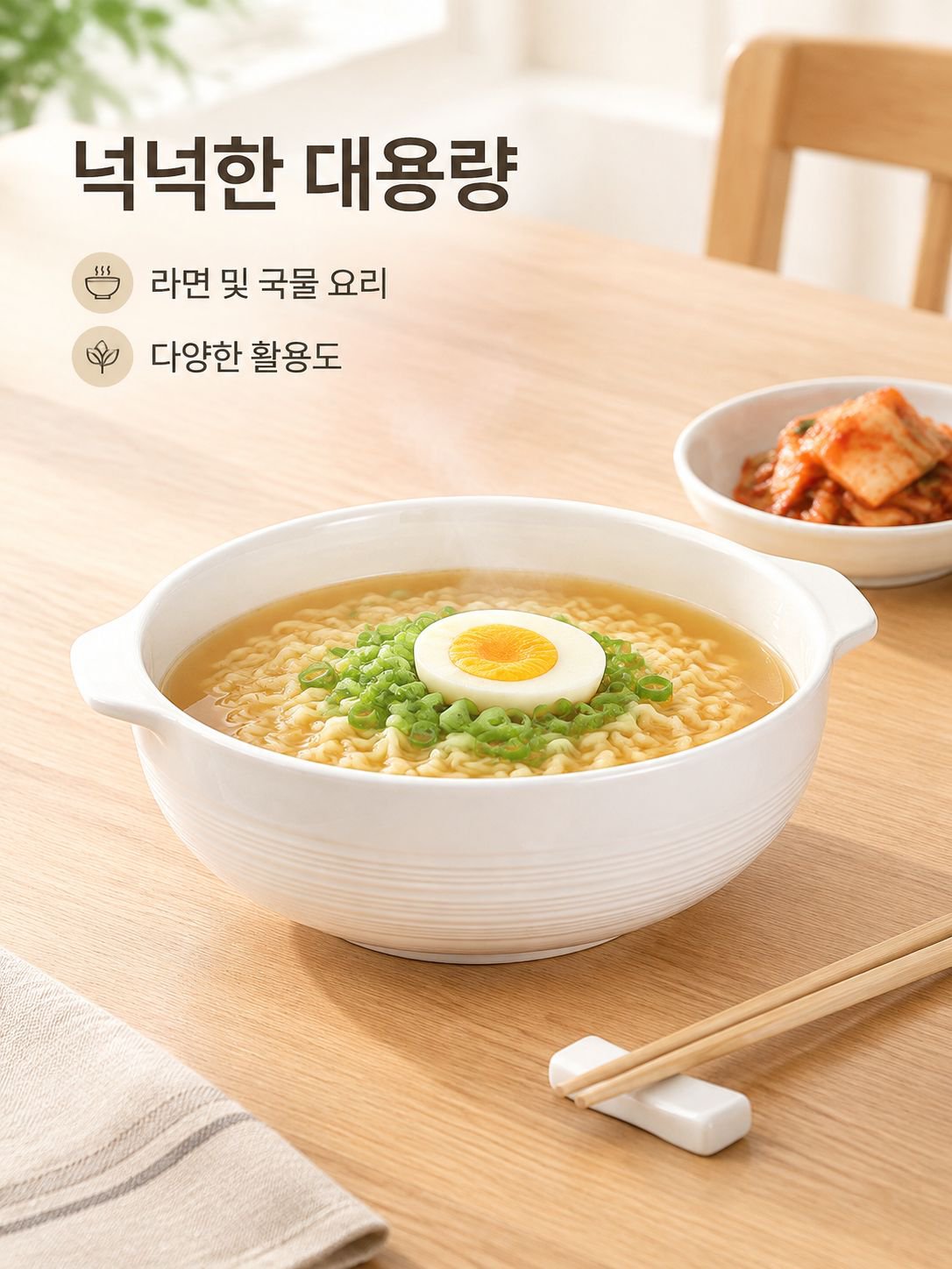 내열성 양손잡이 고온 백자 대접