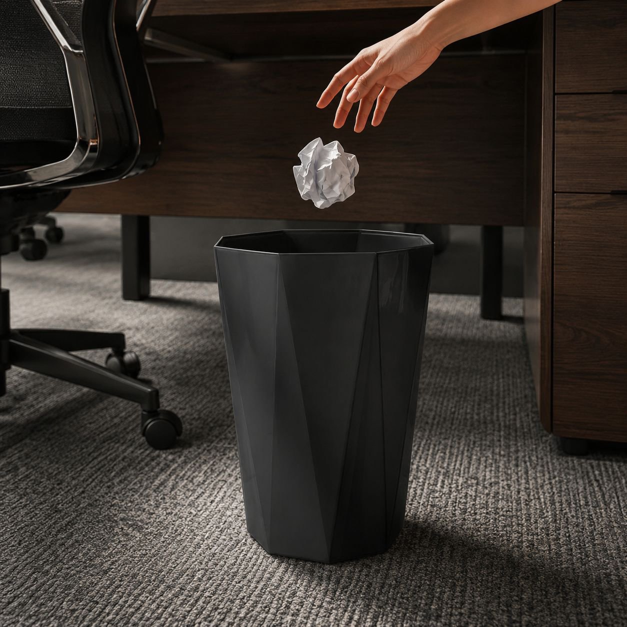 Nordic Style Large Capacity Office Bathroom Living Room Kitchen Trash Can