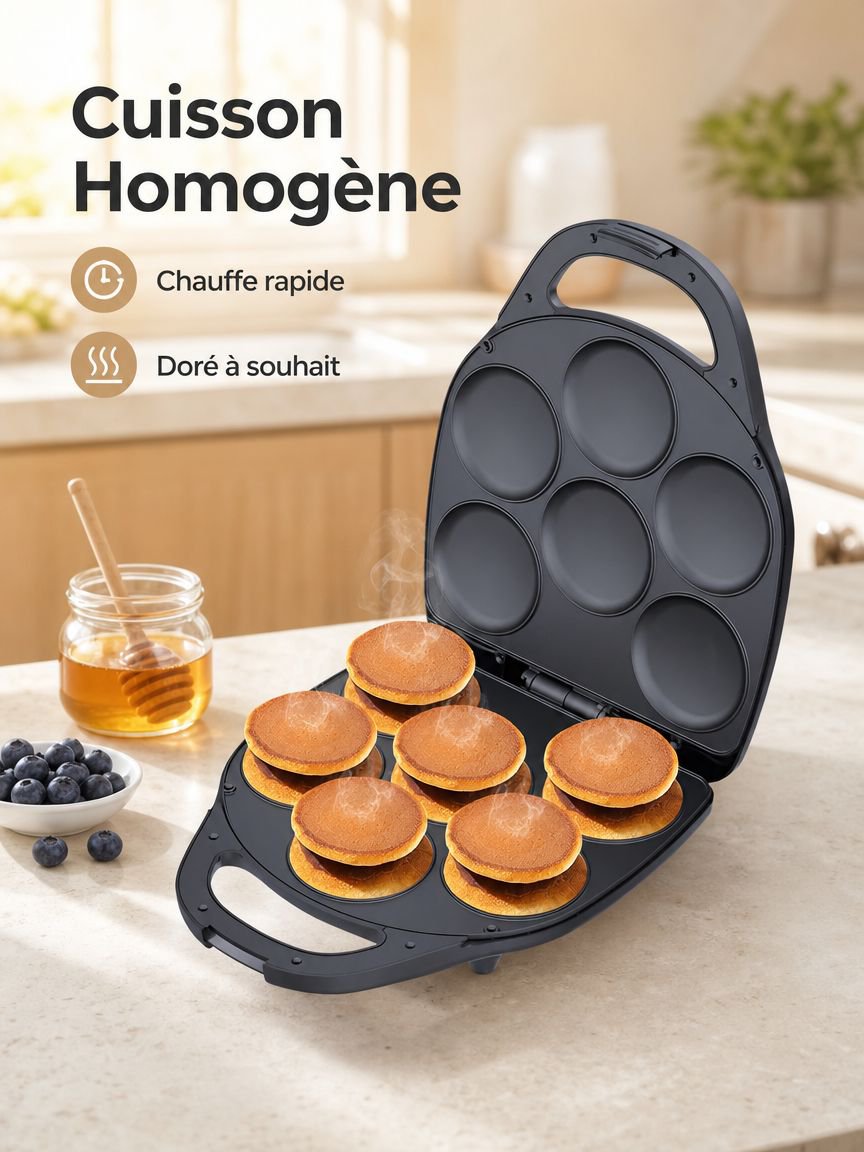 Appareil à pain, gâteau et hamburger multifonction pour le petit-déjeuner