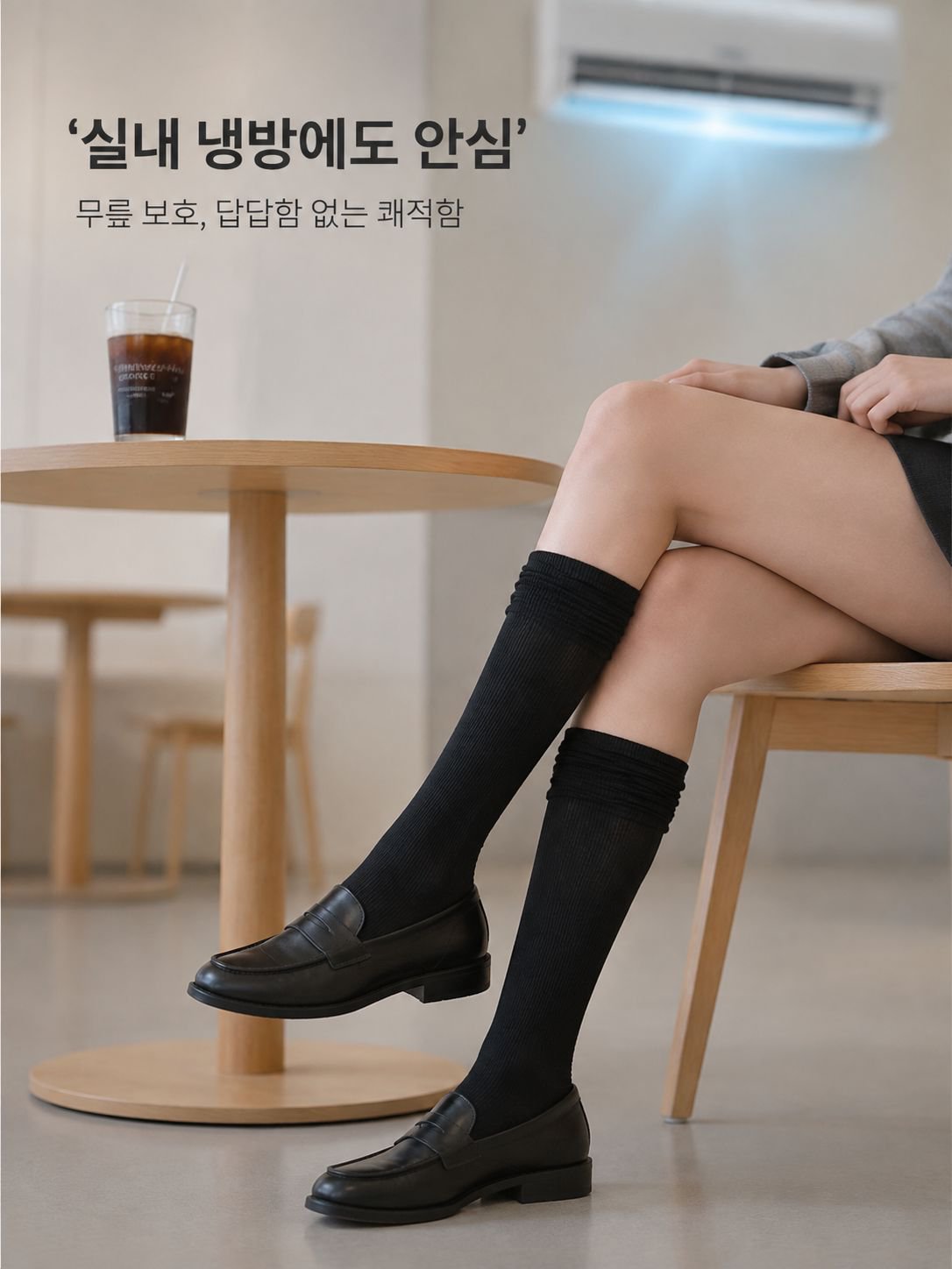 화이트 아이스 같은 실크 롱스타킹