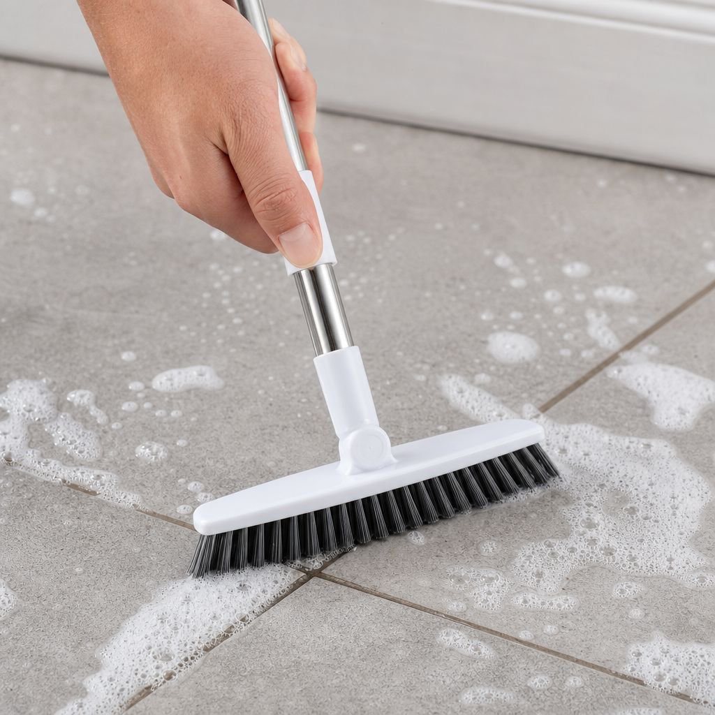 Stiff Bristle Brush for Bathroom Tile Grout