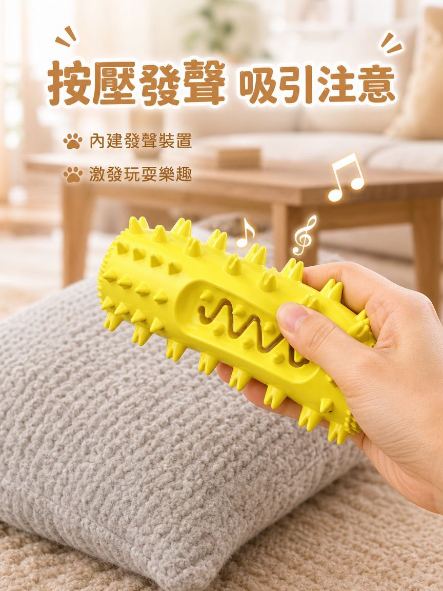 發聲鋸齒磨牙棒