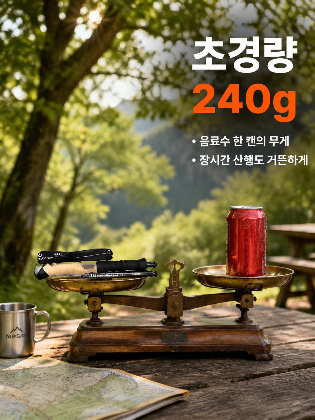 야외 휴대용 접이식 등산 스틱