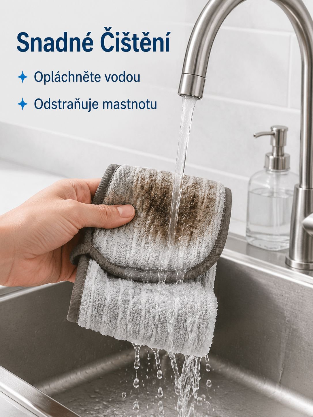 Zesílená utěrka z bambusového uhlí