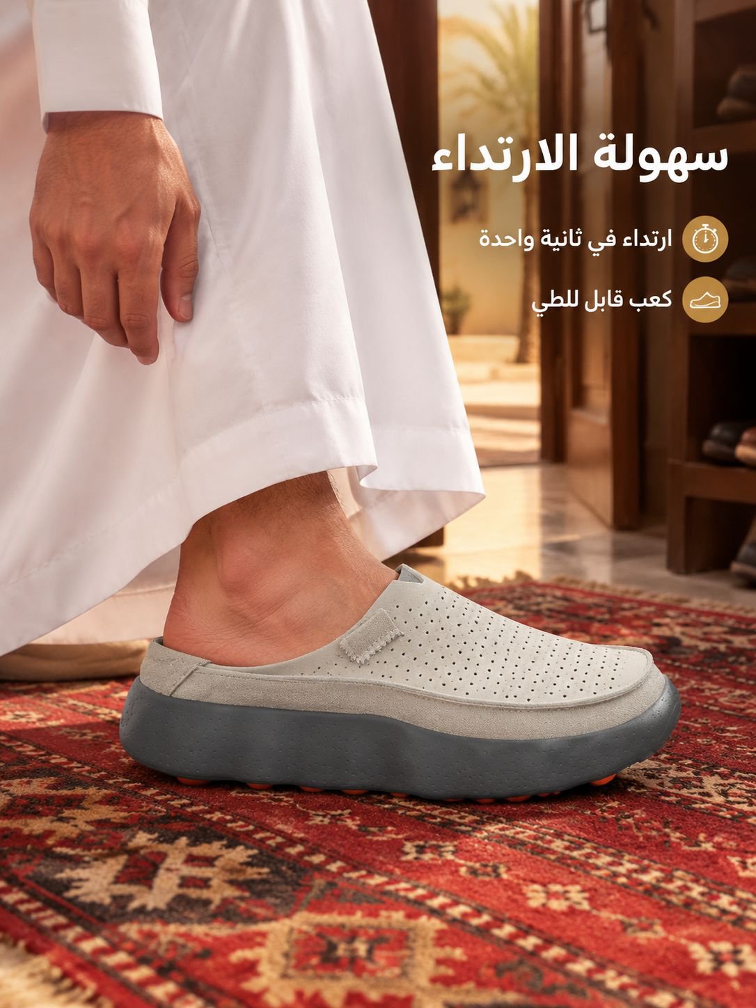 （تخفيف عميق لنقاط الضغط）حذاء جلدي طبي لتقويم القدمين بتهوية فائقة وفق معايير طب العظام