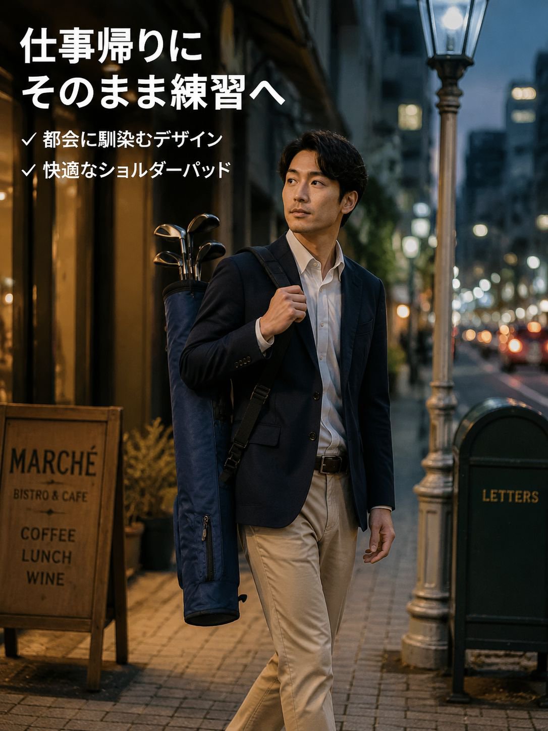 ゴルフクラブ練習用収納バッグ