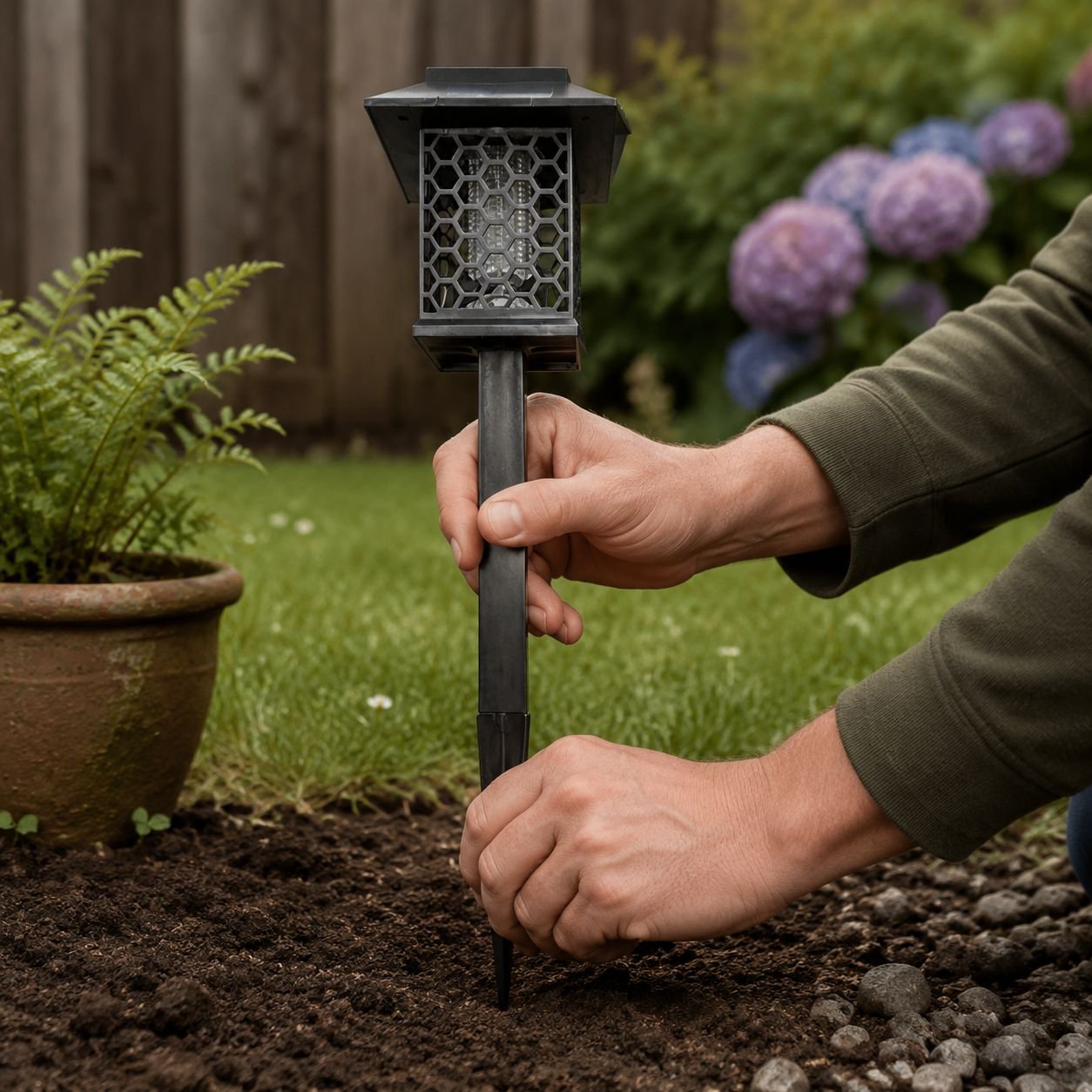 Multi-purpose Waterproof Solar Garden Light for Lawn and Courtyard