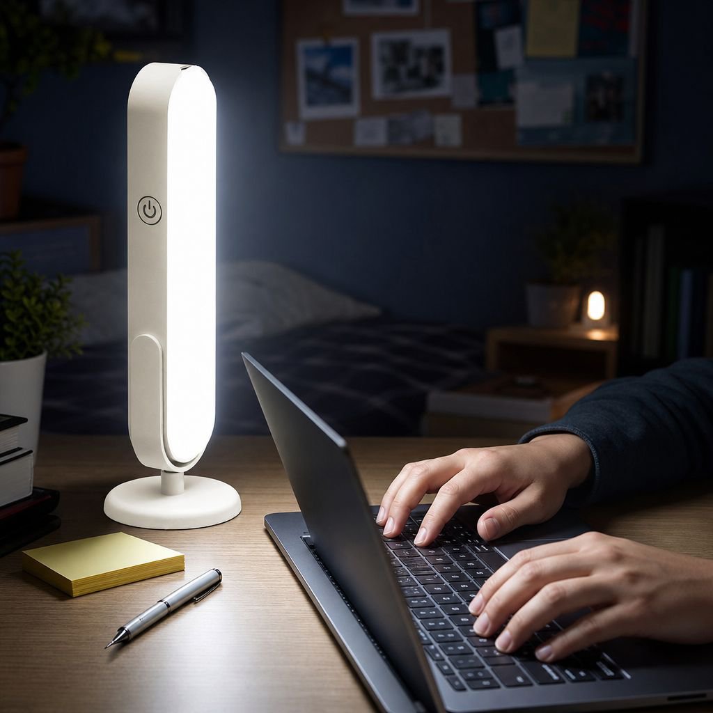 Lámpara de escritorio LED con luz blanca cálida