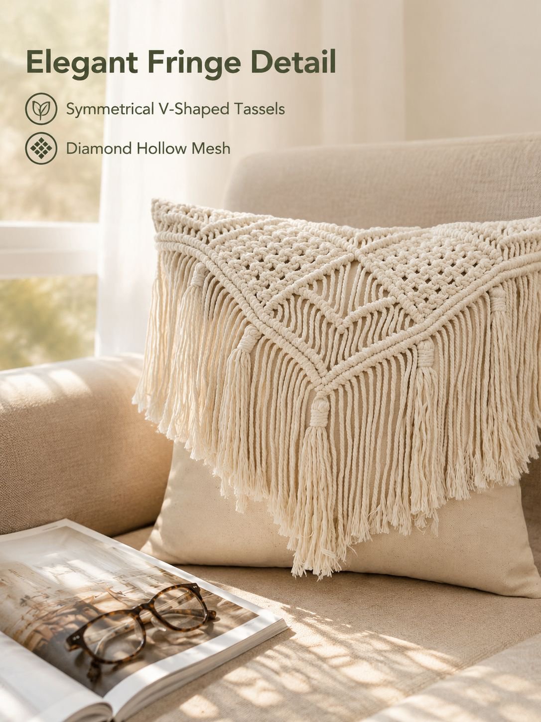 Woven Cotton Rope Pillowcase