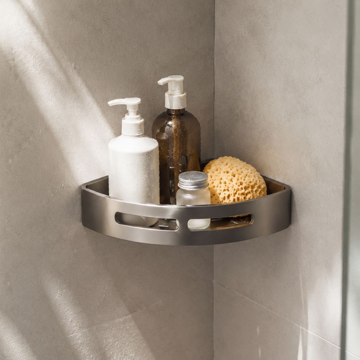 Étagère d’angle pour salle de bain