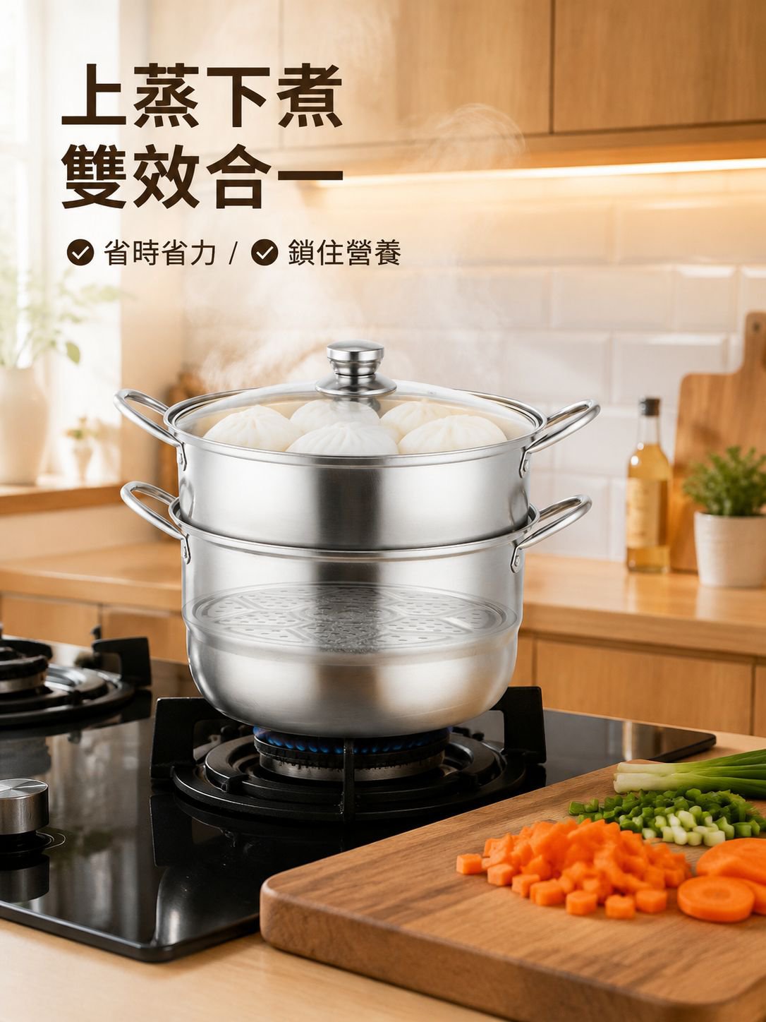 不锈鋼雙層蒸鍋