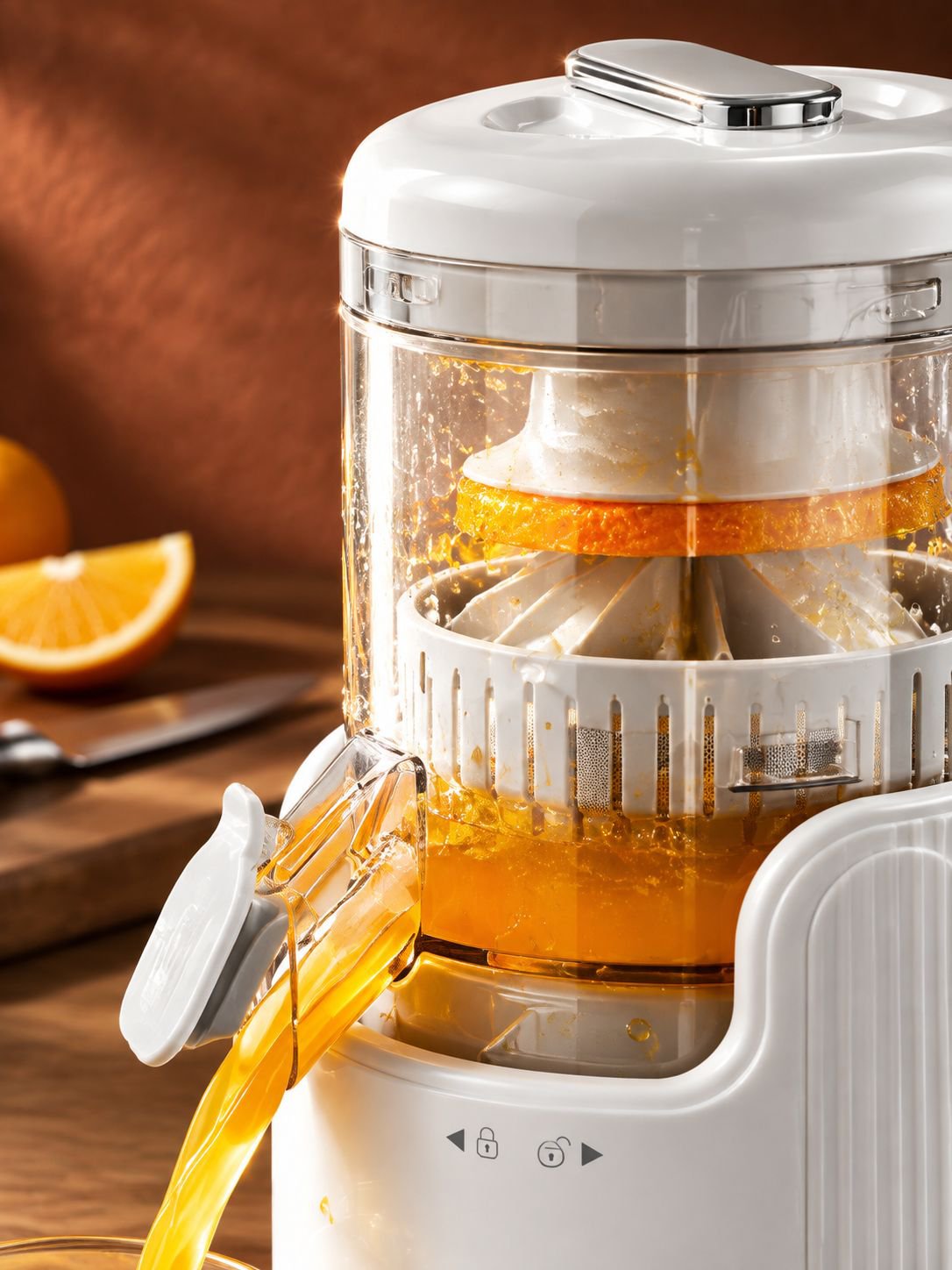 Exprimidor de jugos multifuncional para el hogar en la cocina