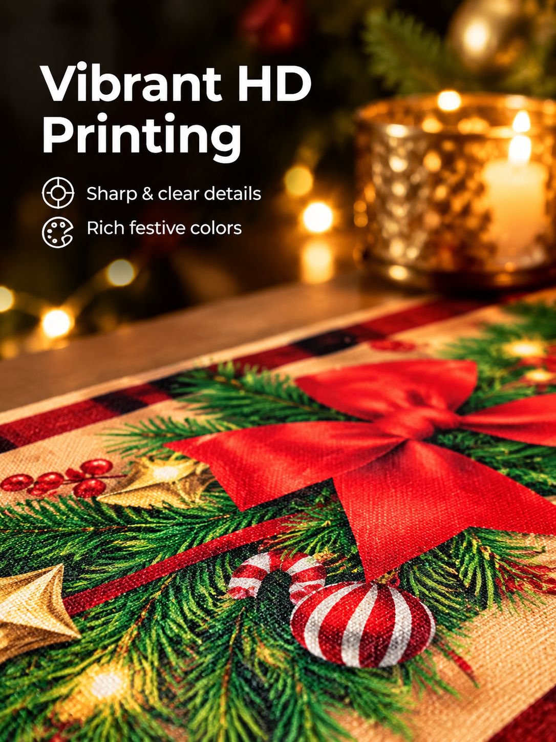 Holiday party decor set adding seasonal color to a family gathering