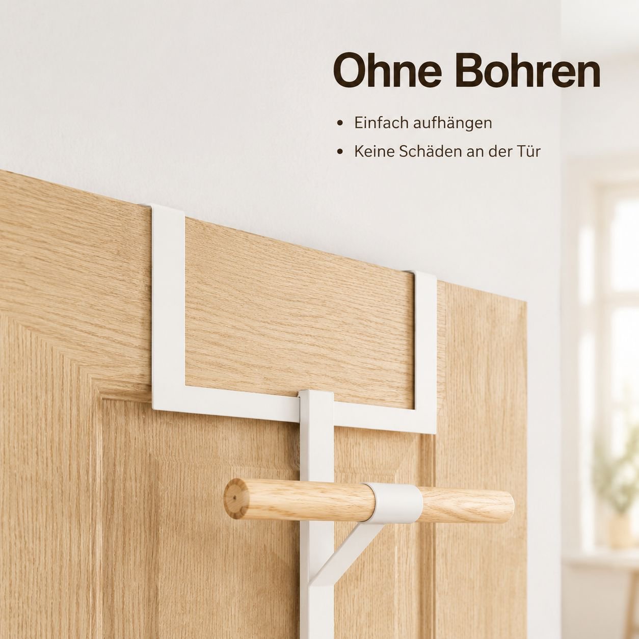Doppellagiges Aufbewahrungsregal ohne Bohren hinter der Tür