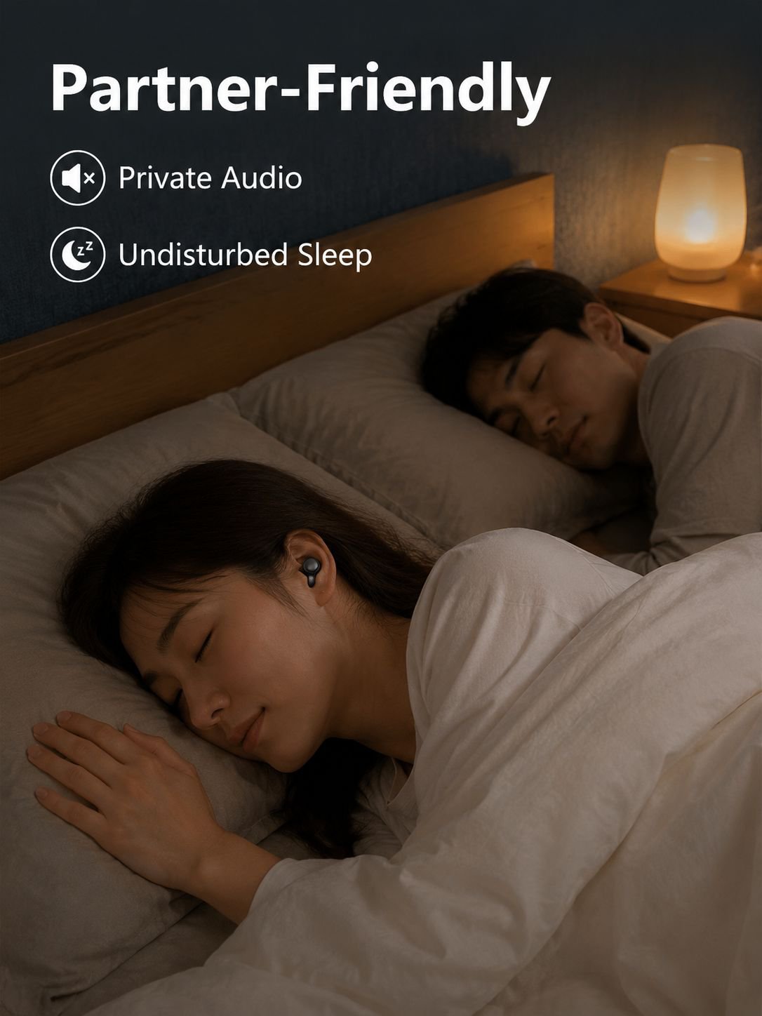 Ultra-mini wireless Bluetooth earbuds for sleep, ultra-thin, painless, comfortable for side sleeping