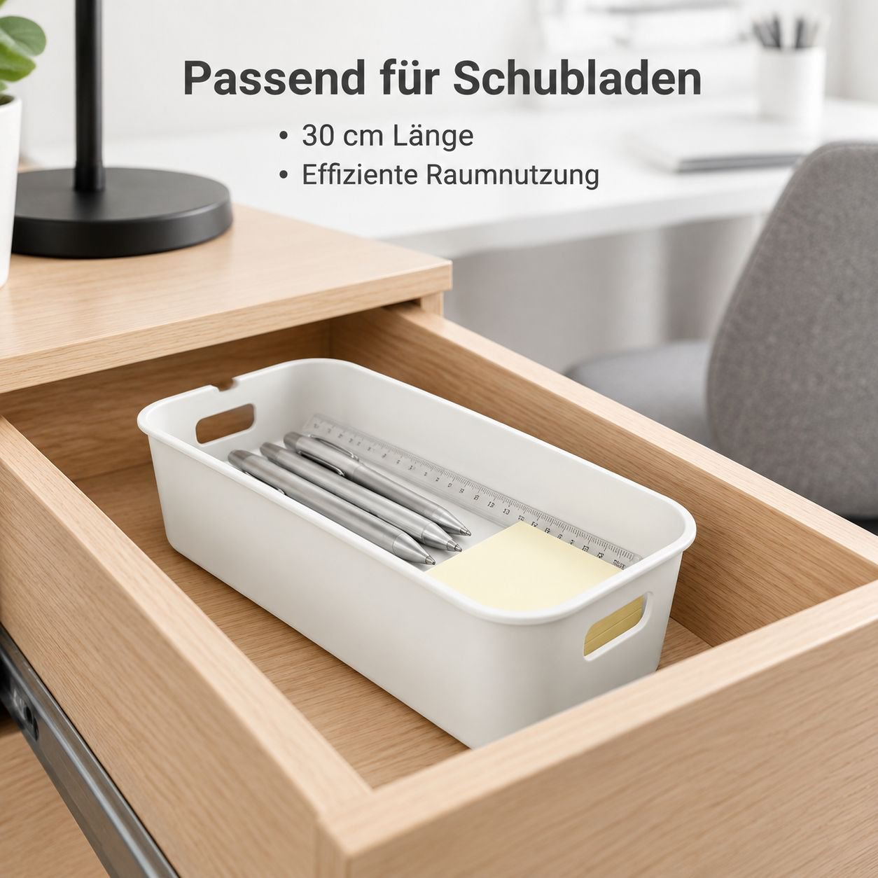 Schubladen- und Schreibtischorganizer mit Fächern