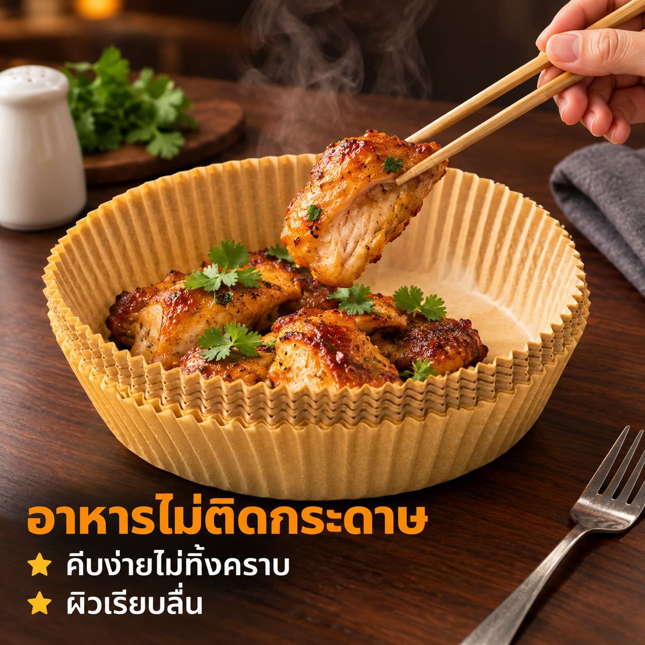 กระดาษอบซิลิโคนทนความร้อนสำหรับห้องครัว