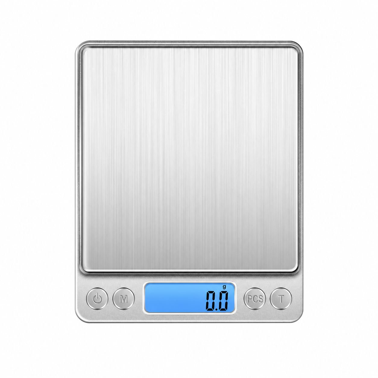 Balanza electrónica multifuncional para cocina doméstica y repostería, acero inoxidable