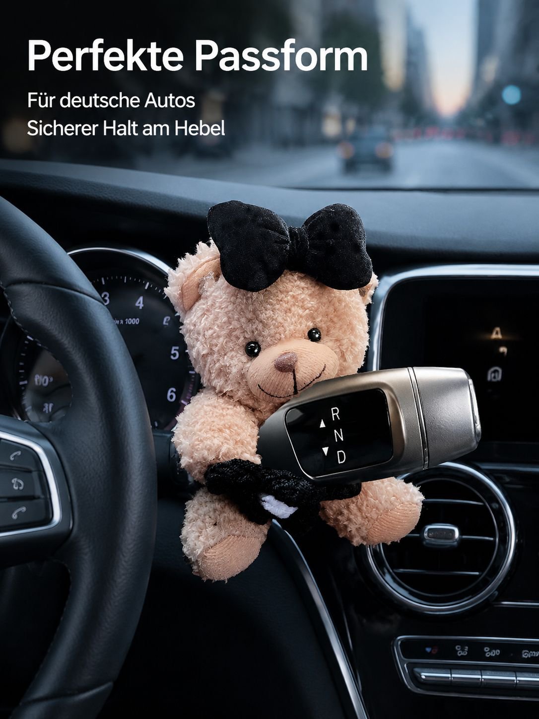 Niedliche Bären-Auto-Deko für Schalthebel, Lenkrad und Scheibenwischerhebel