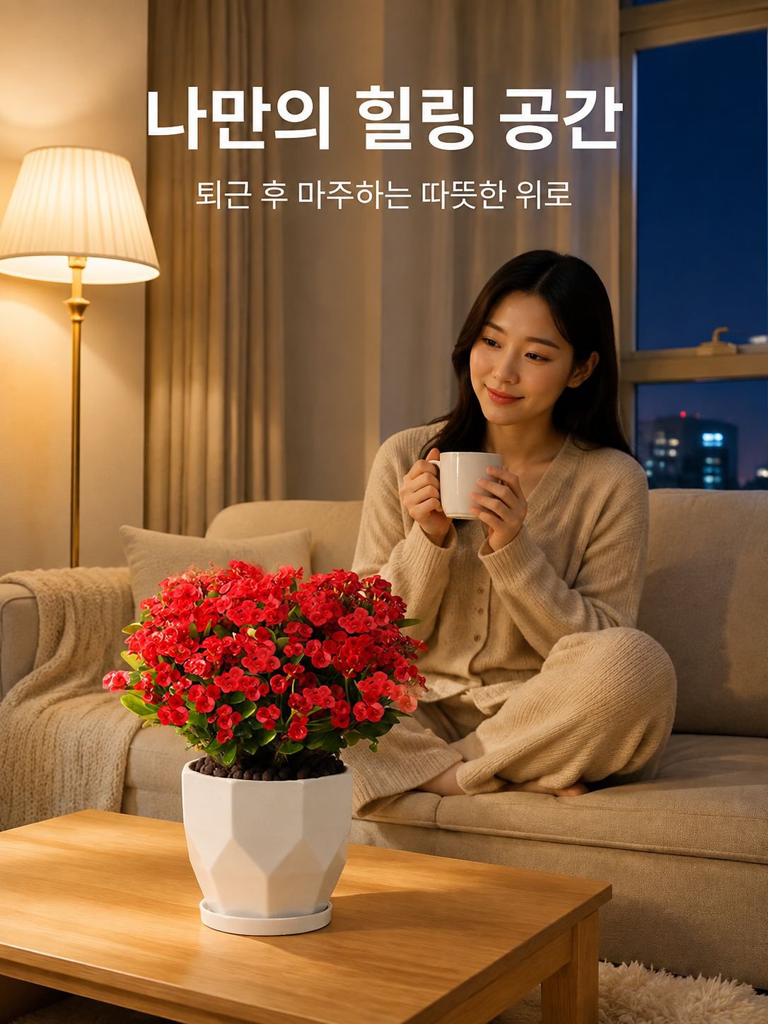 실내 베란다 사계절 개화 선인장매화 화분식물