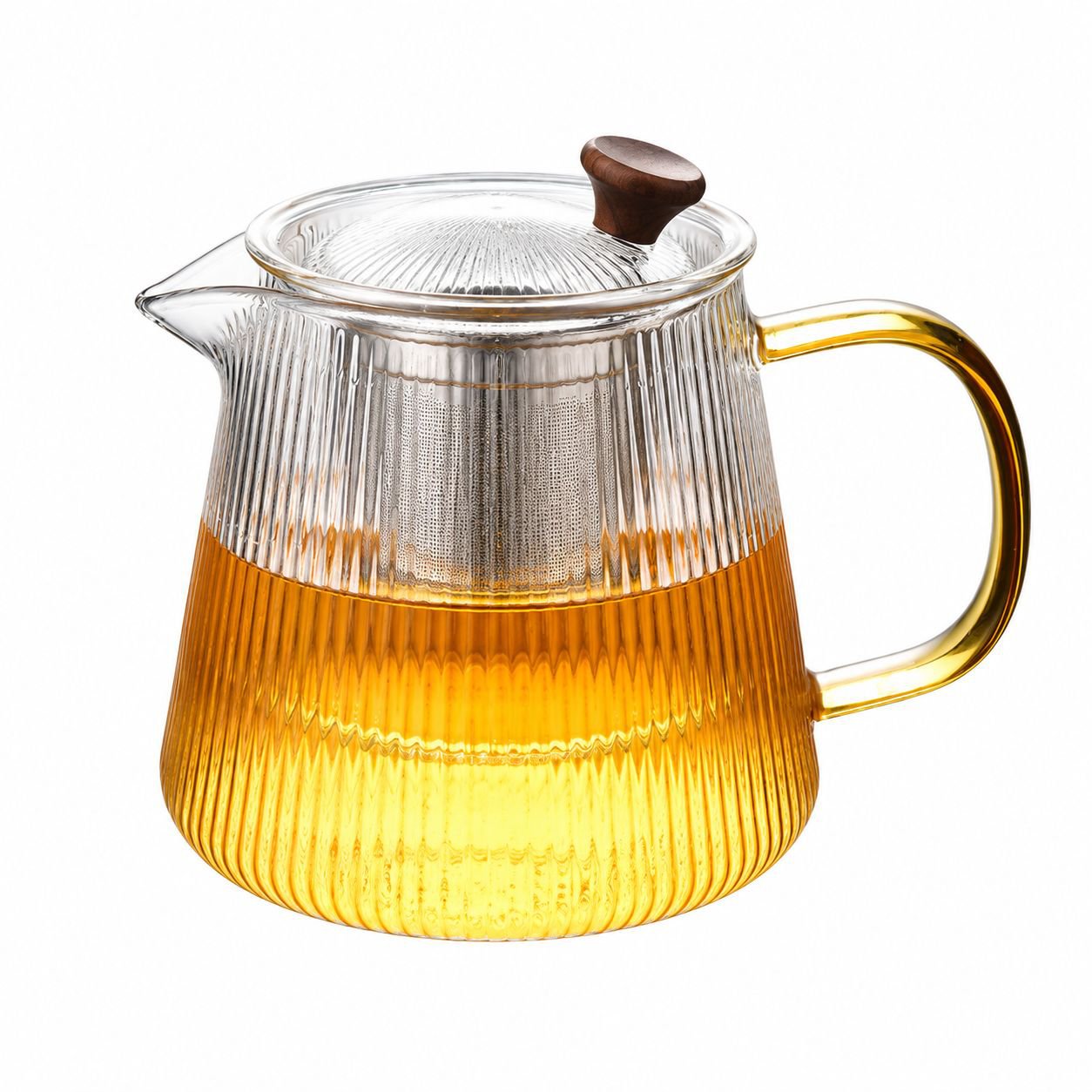 New Striped Glass Teapot