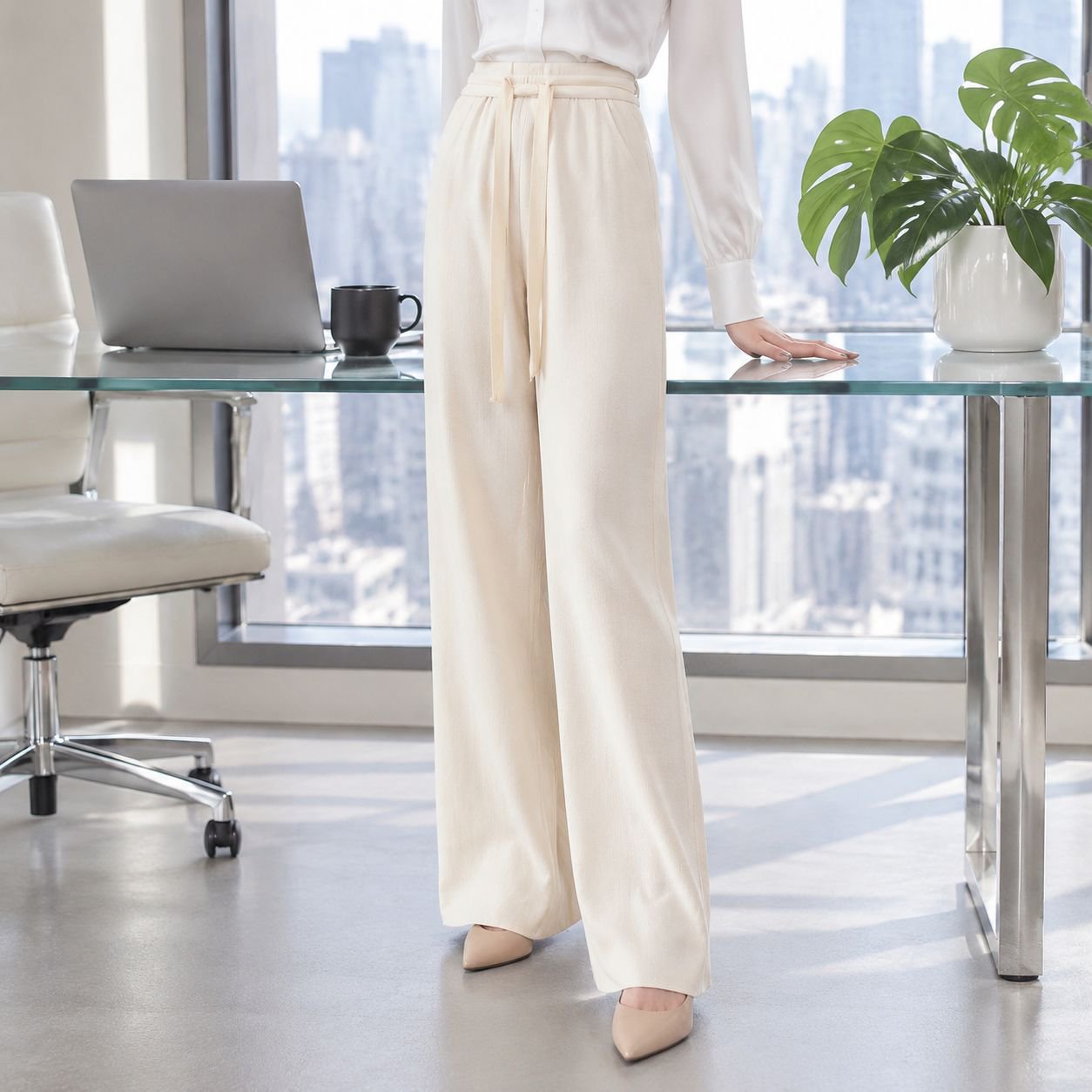 Ropa casual de mujer con pantalones holgados