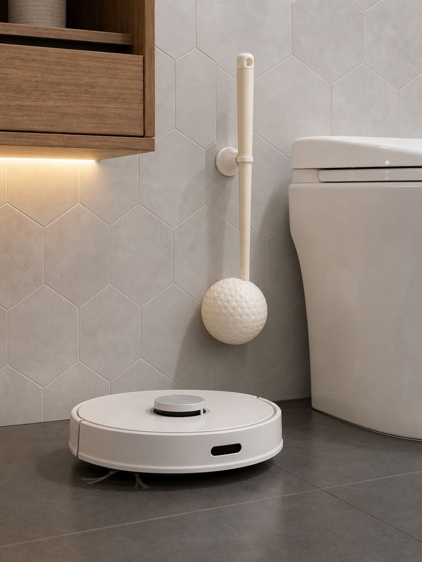 Golf Double-Sided Toilet Brush for efficient bathroom cleaning