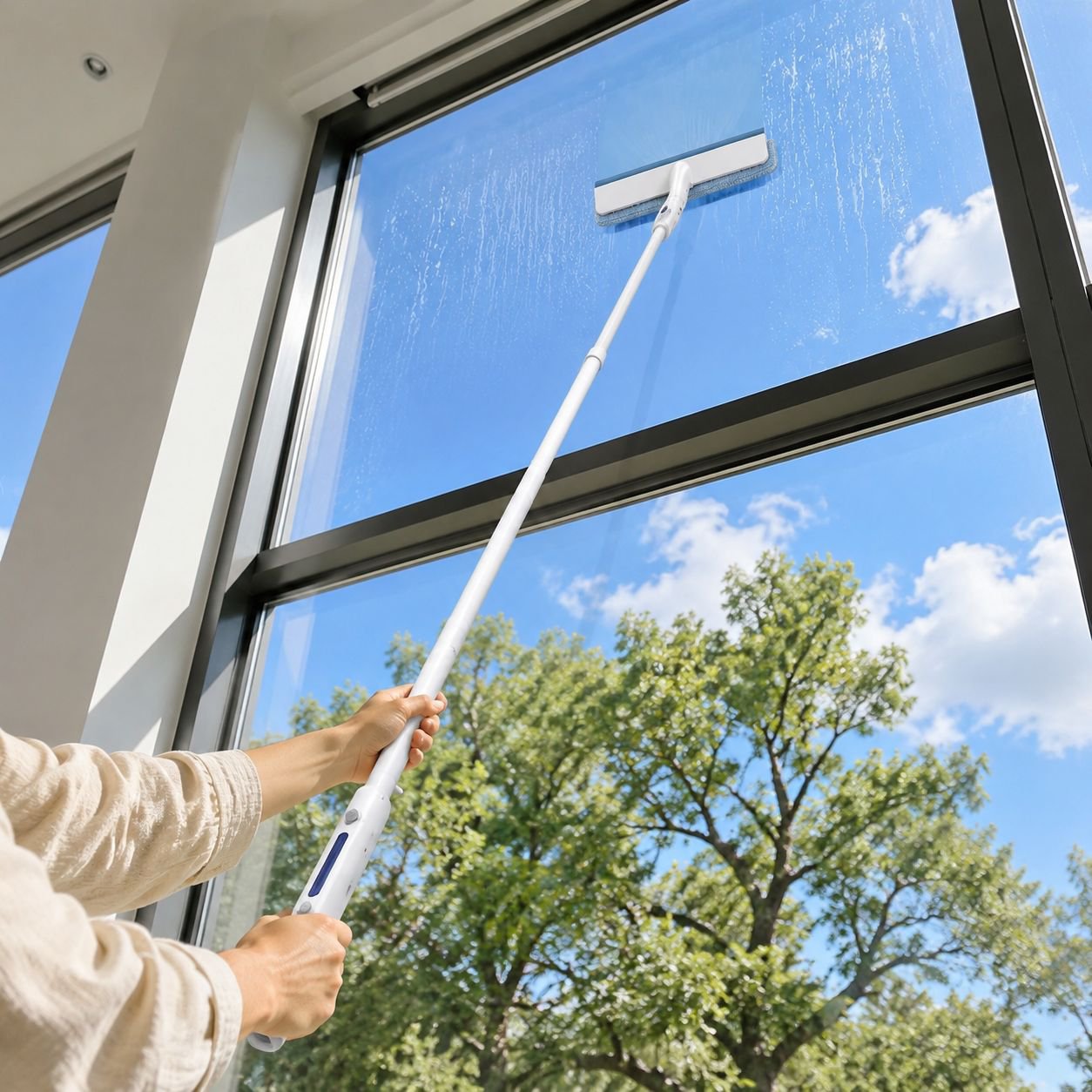 Easy-to-use squeegee for sparkling clean glass surfaces