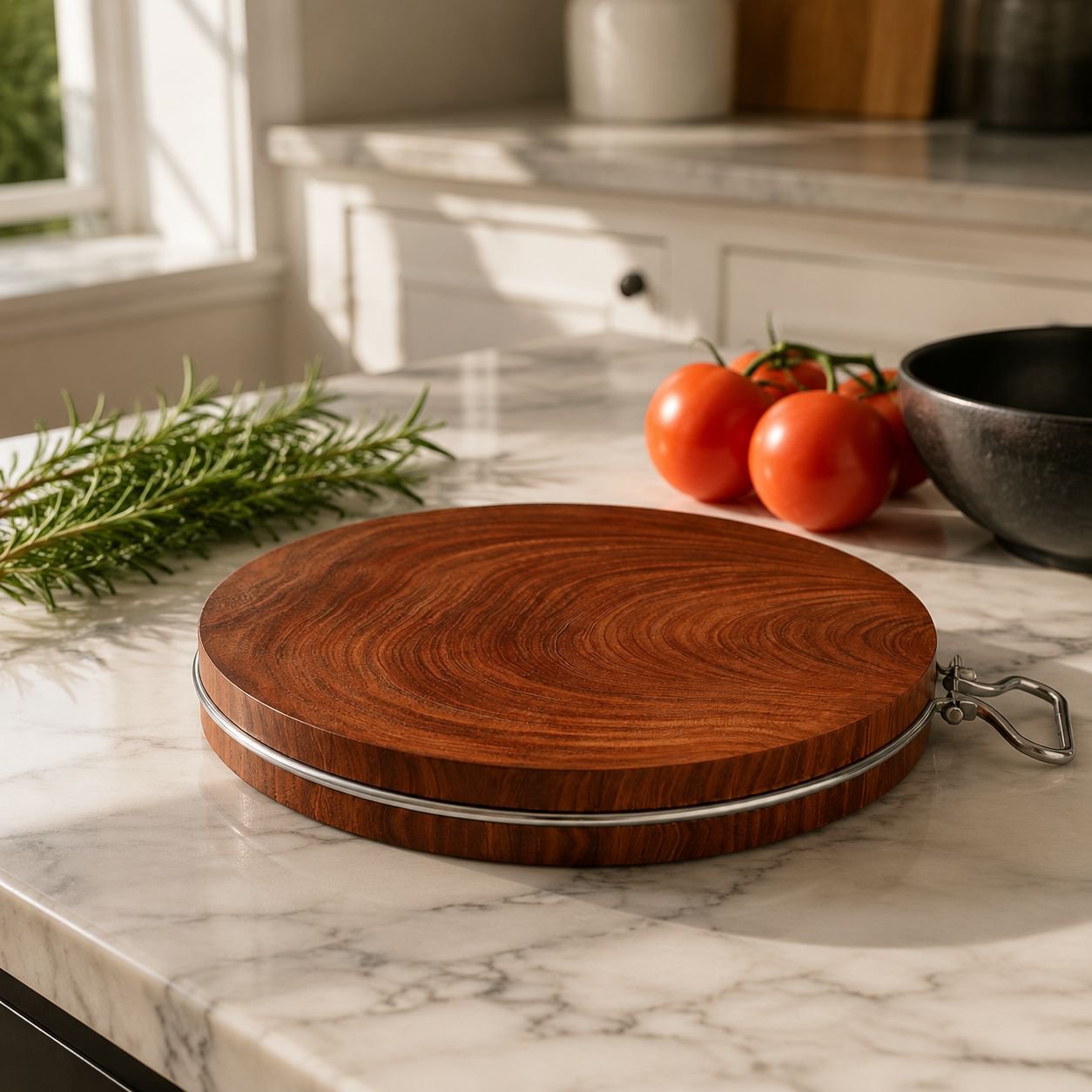 Whole Wood Thickened Round Chopping Board for Kitchen