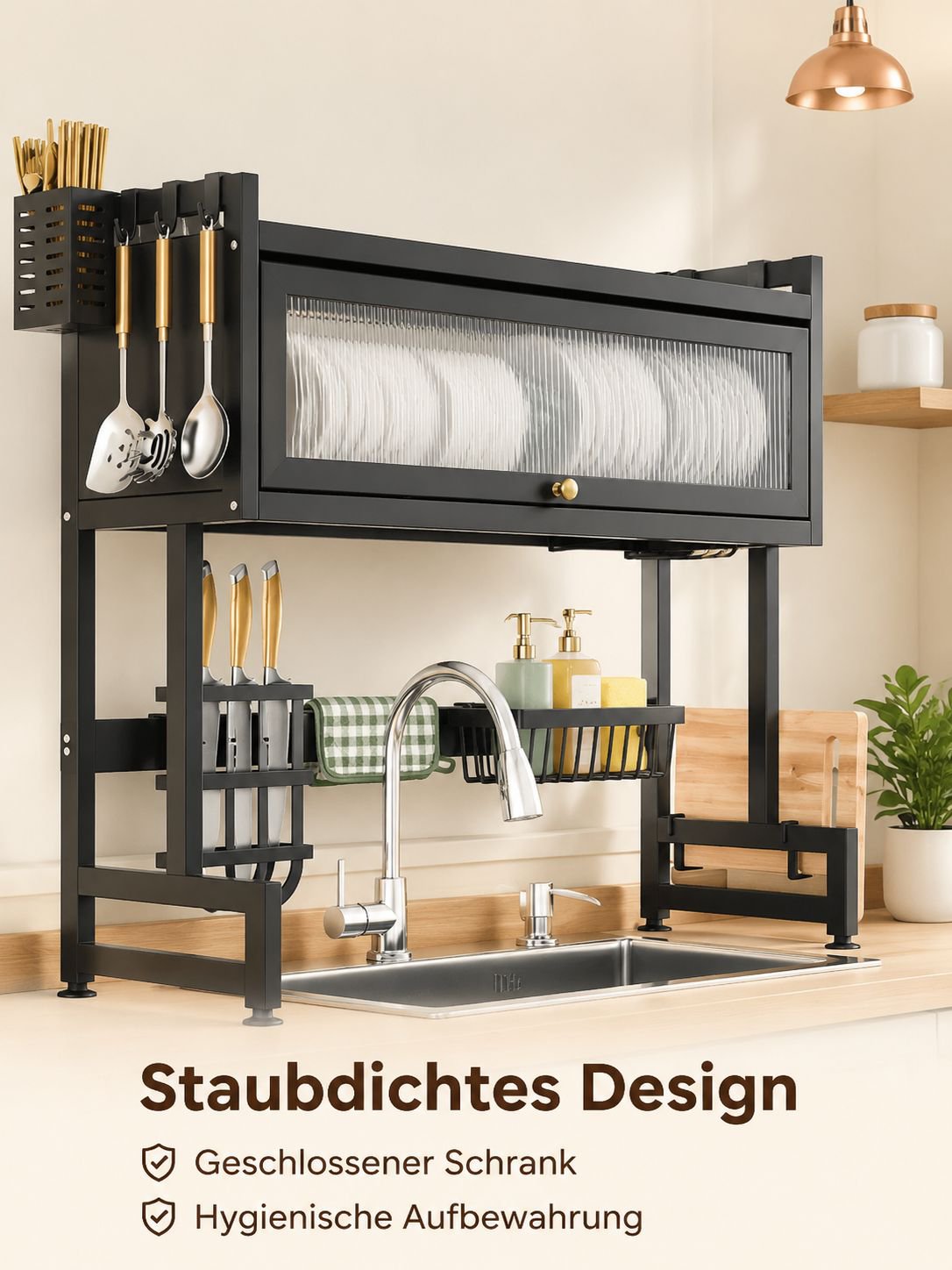 Multifunktionales Abtropfgestell aus Metall