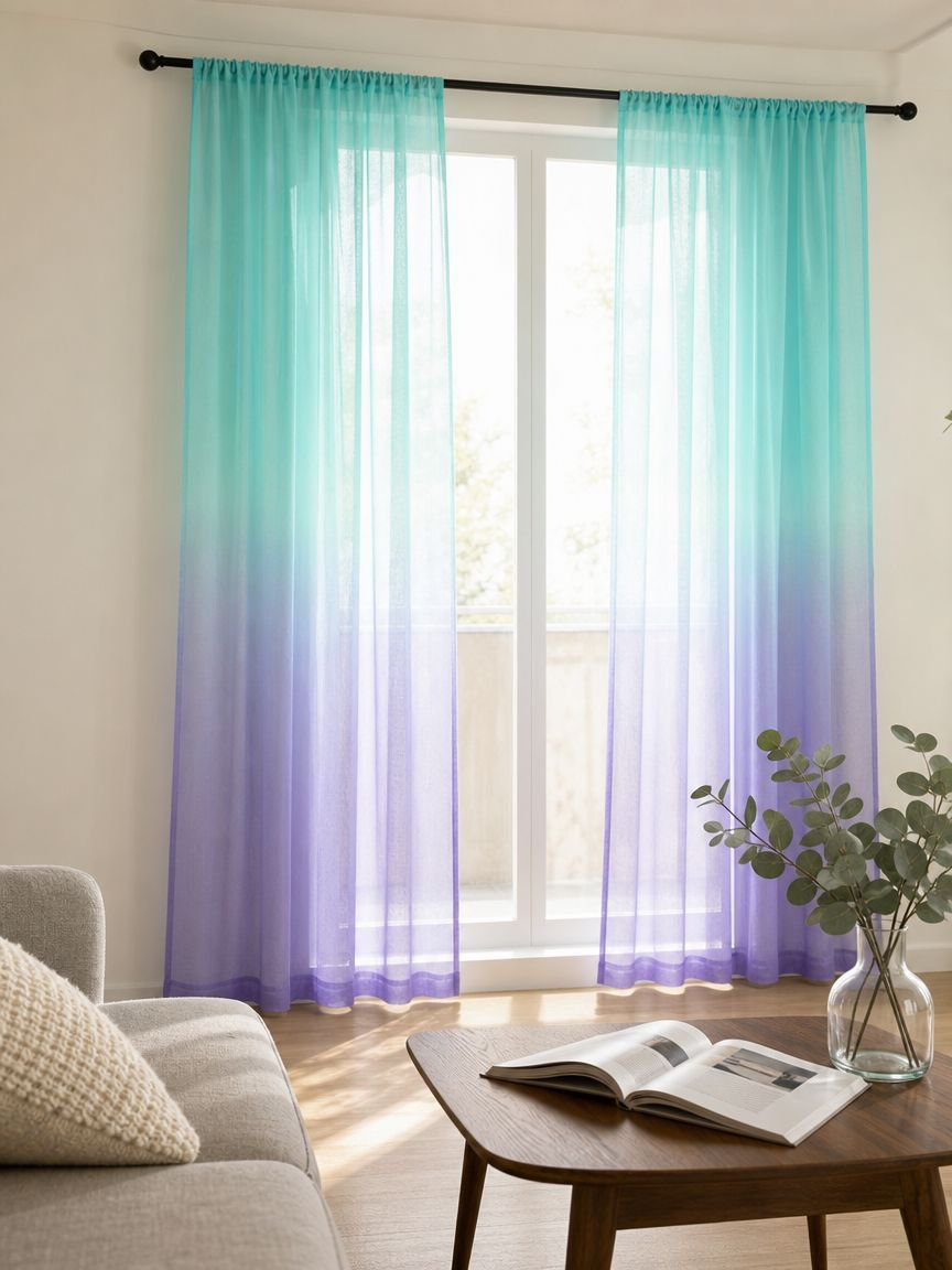Fertigvorhang in modernen Farben für Wohnzimmer
