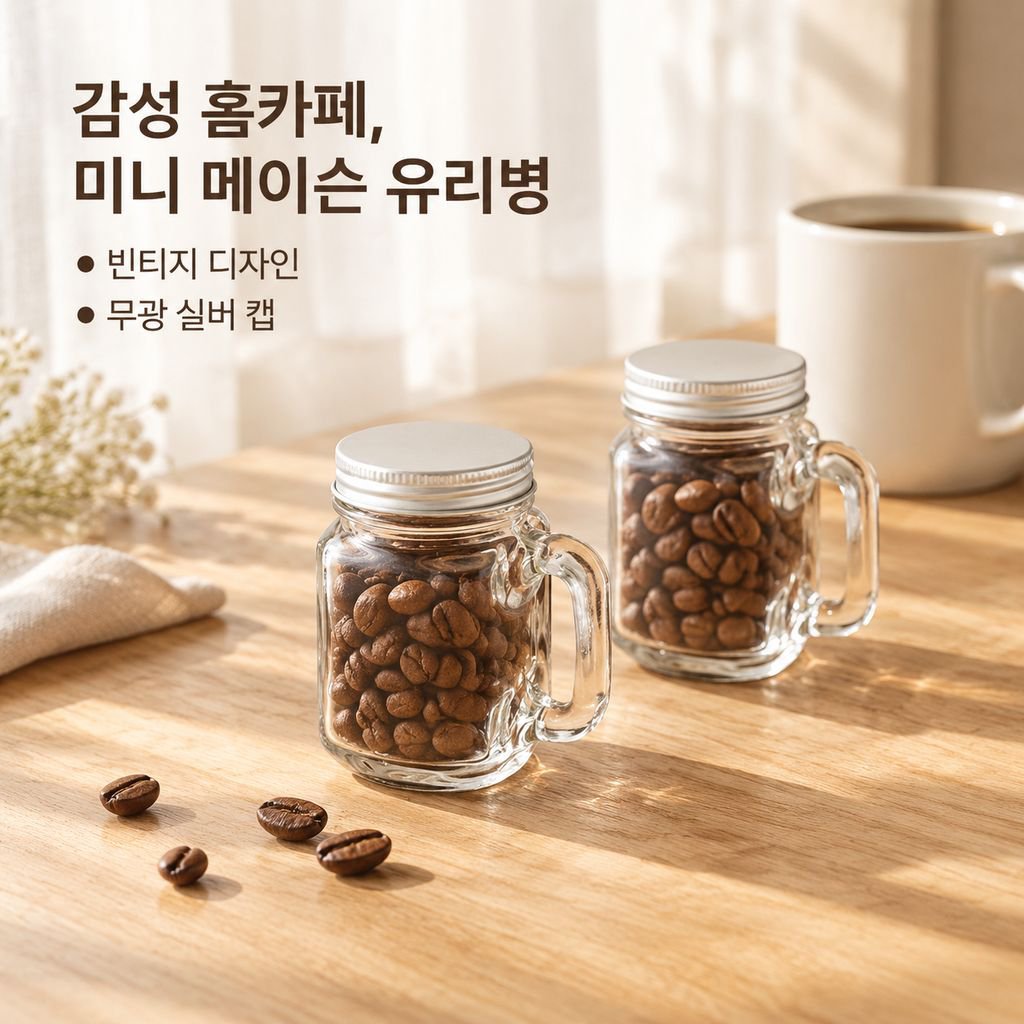 밀폐 보관 커피 원두 유리 용기