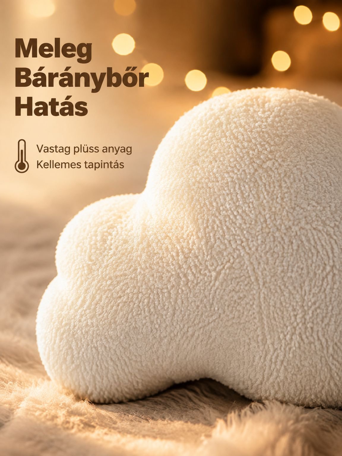 Skandináv stílusú egyszerű felhő díszpárna